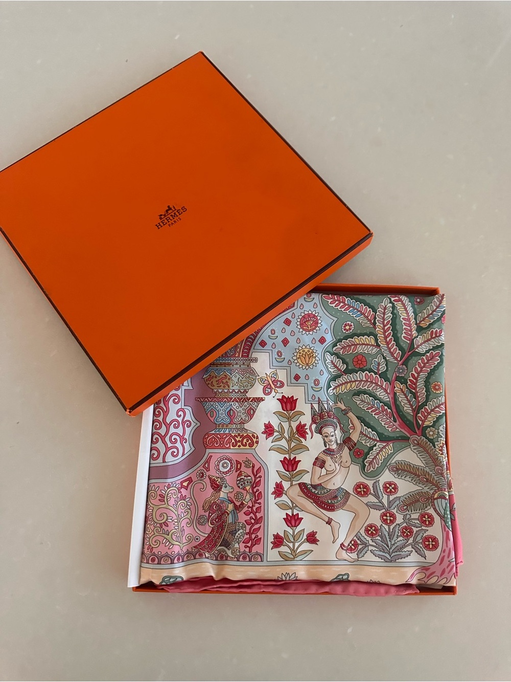 Hermes Paris 34 x 34 Inch Multicolor Silk Scarf